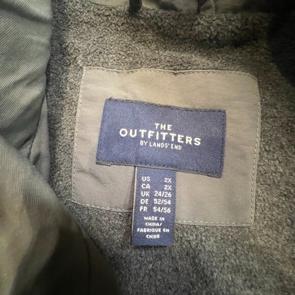 Lands End Outfitters Men's Fleece Lined Outrigger Jacket, Gray, Sz 2XL, Hooded - Picture 6 of 16